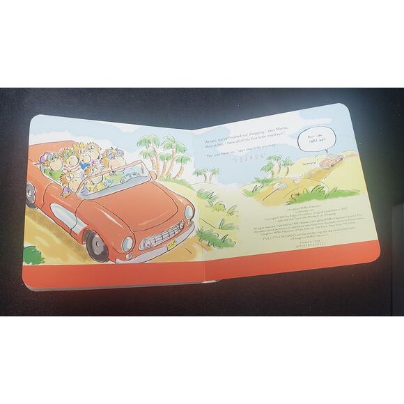 Five Little Monkeys Go Shopping for School Eileen Christelow Board Book - Picture 3 of 9